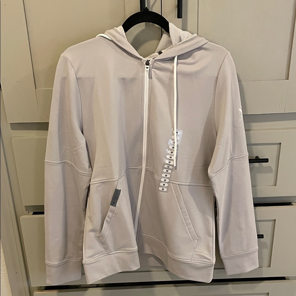 NWT Vortex Light Gray Zip-Up Hoodie
